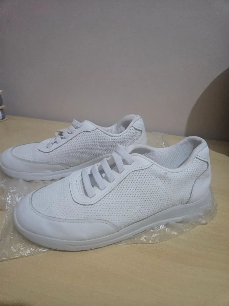 Tênis branco couro usaflex - Foto 3