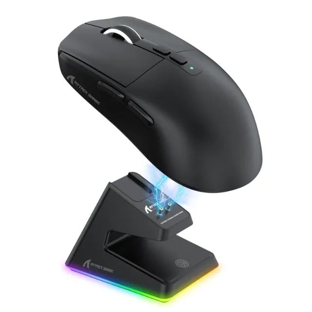 Mouse X6 Wireless com Dock Attack Shark - NOVO