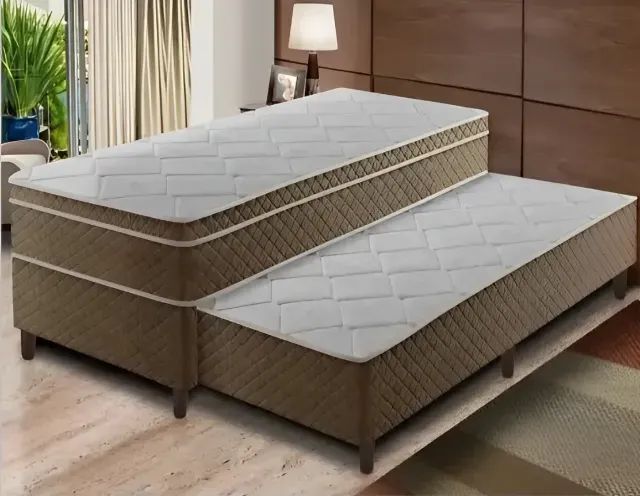 Oferta Cama Box Solteiro com Auxiliar 8 Cm