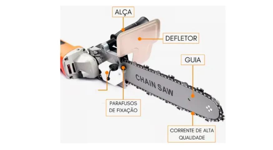 Motosserra Adaptador Para Esmerilhadeira / Lixadeira Jardim - Foto 3