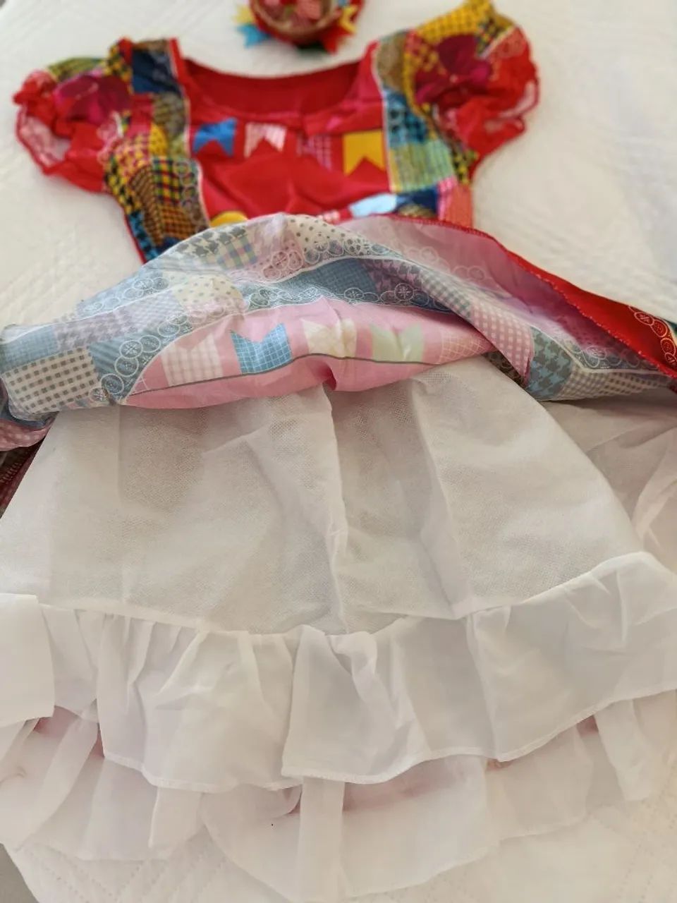 Vestido Festa Junina Infantil com Tiara - Foto 5