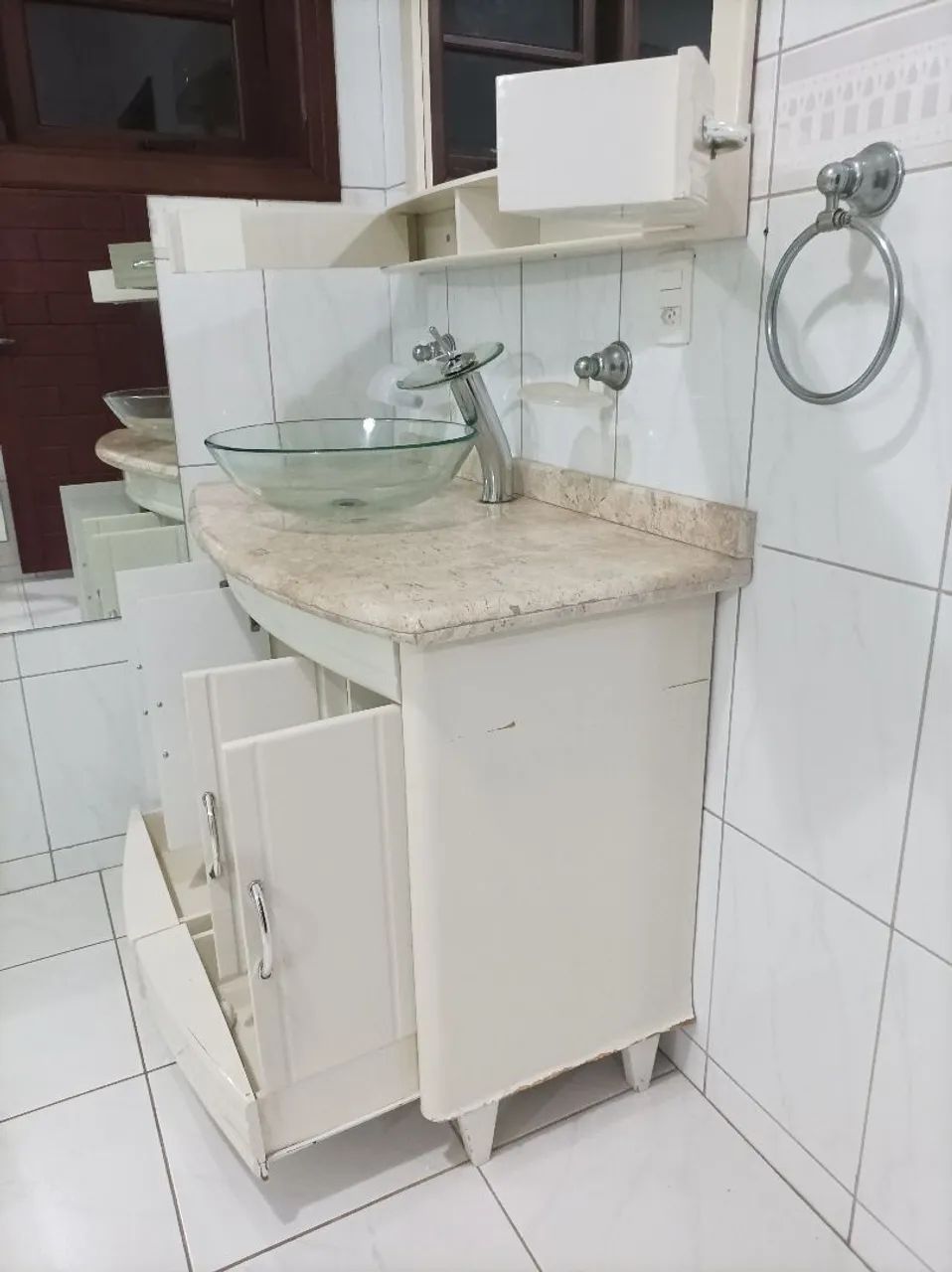 Gabinete com tampo de mármore travertino  - Foto 3