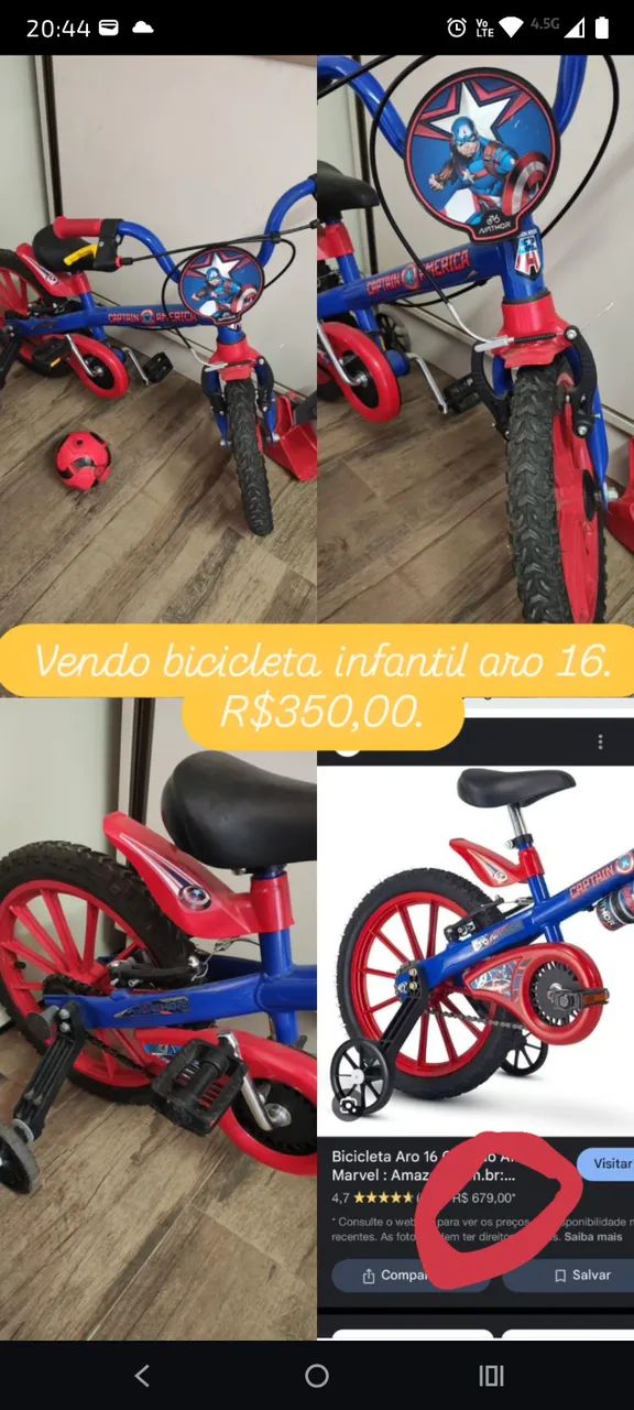 Bicicleta aro 16  - Foto 4