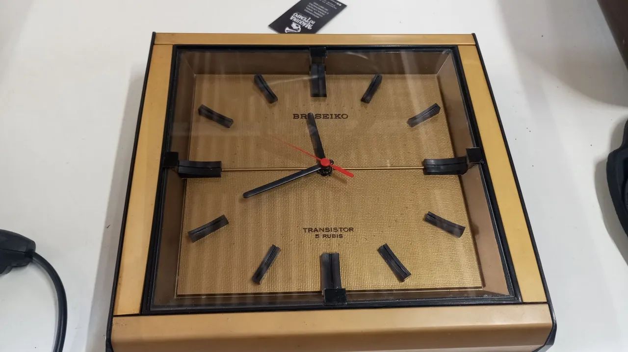 Relógio de Parede Vintage BraSeiko Transistor - Foto 4