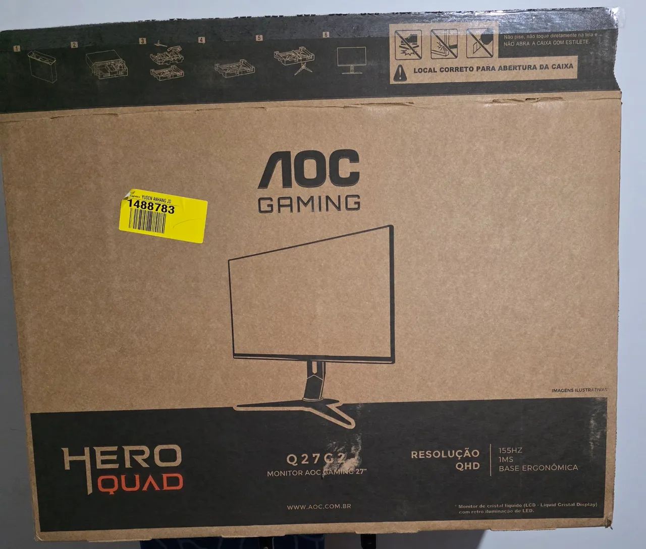 Black Friday: Monitor Gamer AOC Hero 27" QUAD HD (2K) 155Hz - Impecável e na Garantia - Foto 5