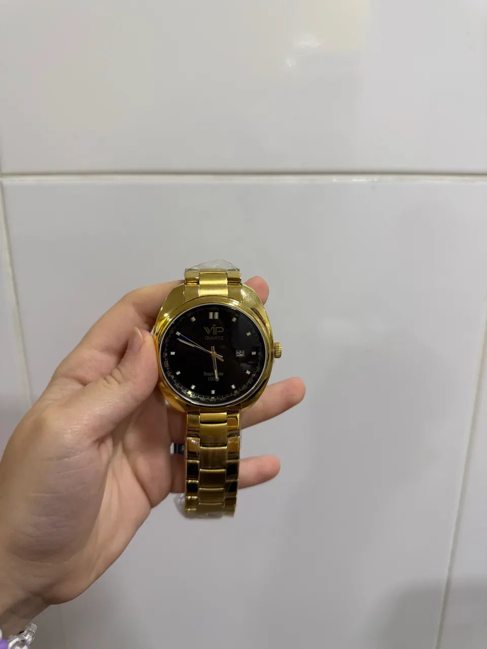 Relógio vip dourado amarelo