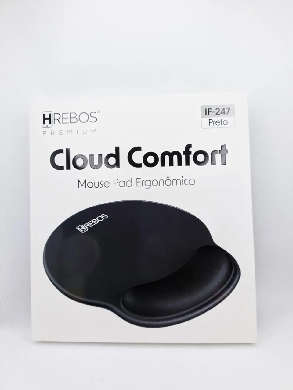 Mousepad Ergonômico Cloud Comfort - hRebos - Preto