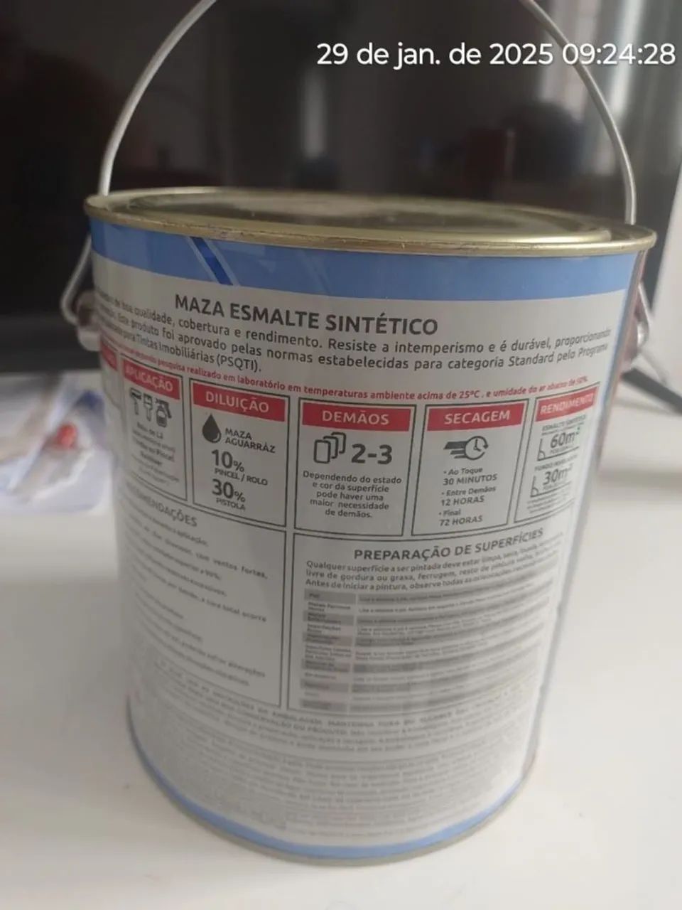 Tinta Maza Sintética Branca Brilhante 3,6L - Branco - Foto 3