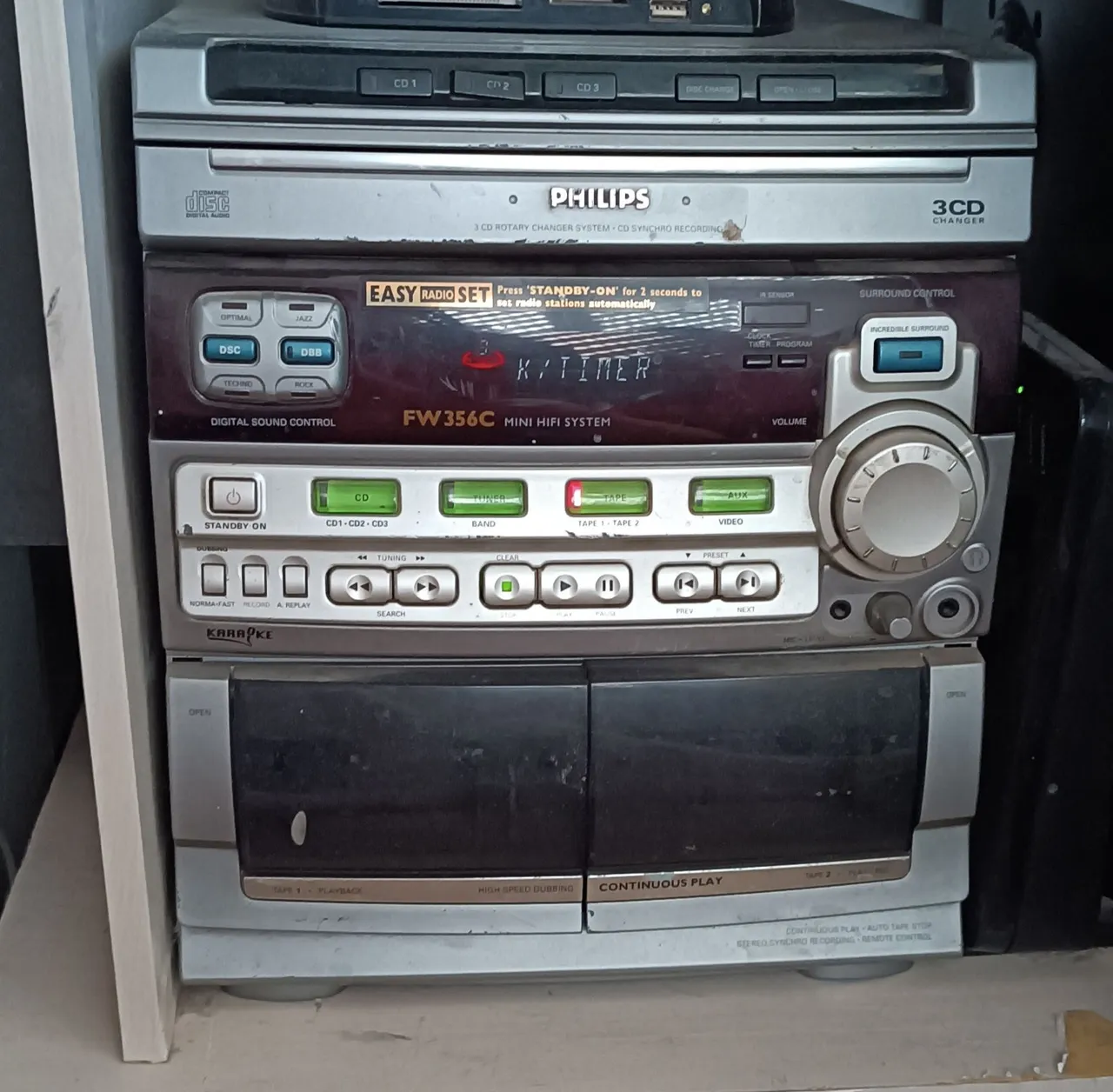 Mini System Philips FW356C - CD Player, Rádio e Tape