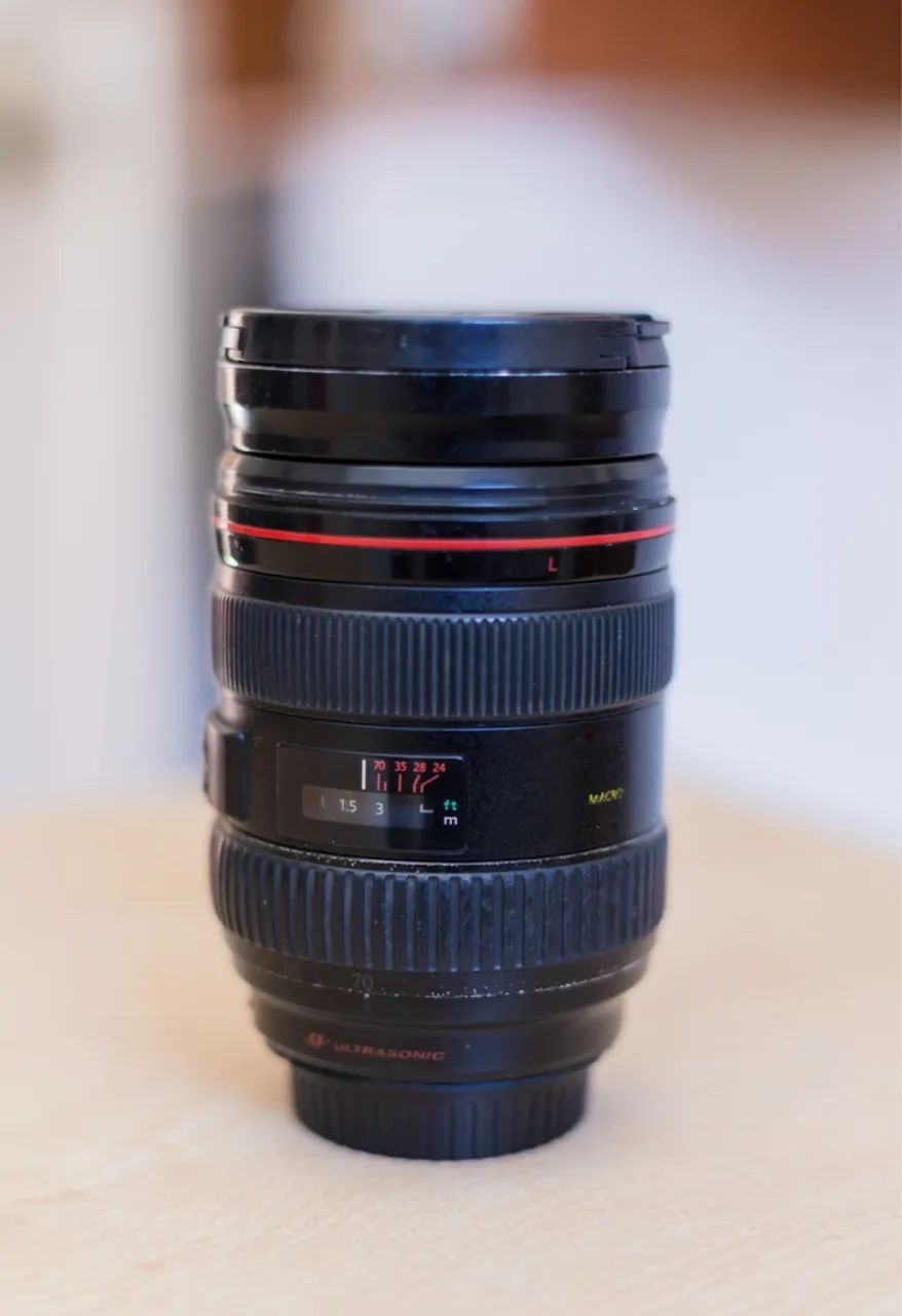 Lente 24-70  2.8  versão 1 funciona tudo 