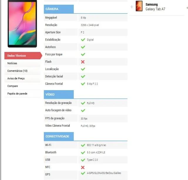 Tablet Samsung SM T510 Tab A Wifi  10.1 Silver (Usado) - Foto 6