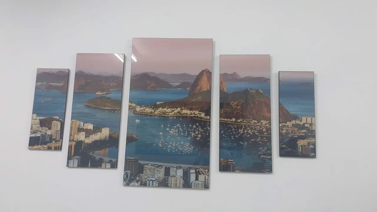 Quadro em 5 partes com paisagens do Rio de Janeiro - Foto 3