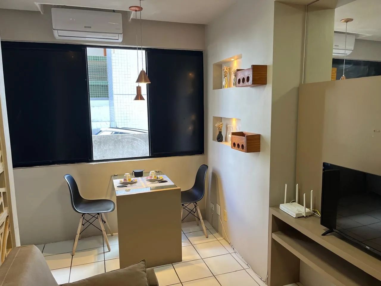 Excelente flat para aluguel em Boa Viagem com 1 quarto, nascente e área de lazer