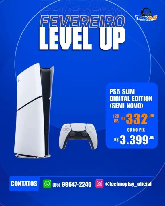 OFERTA - PS5 Slim 1TB - Garanta já o seu! - Temos Loja Física!!!