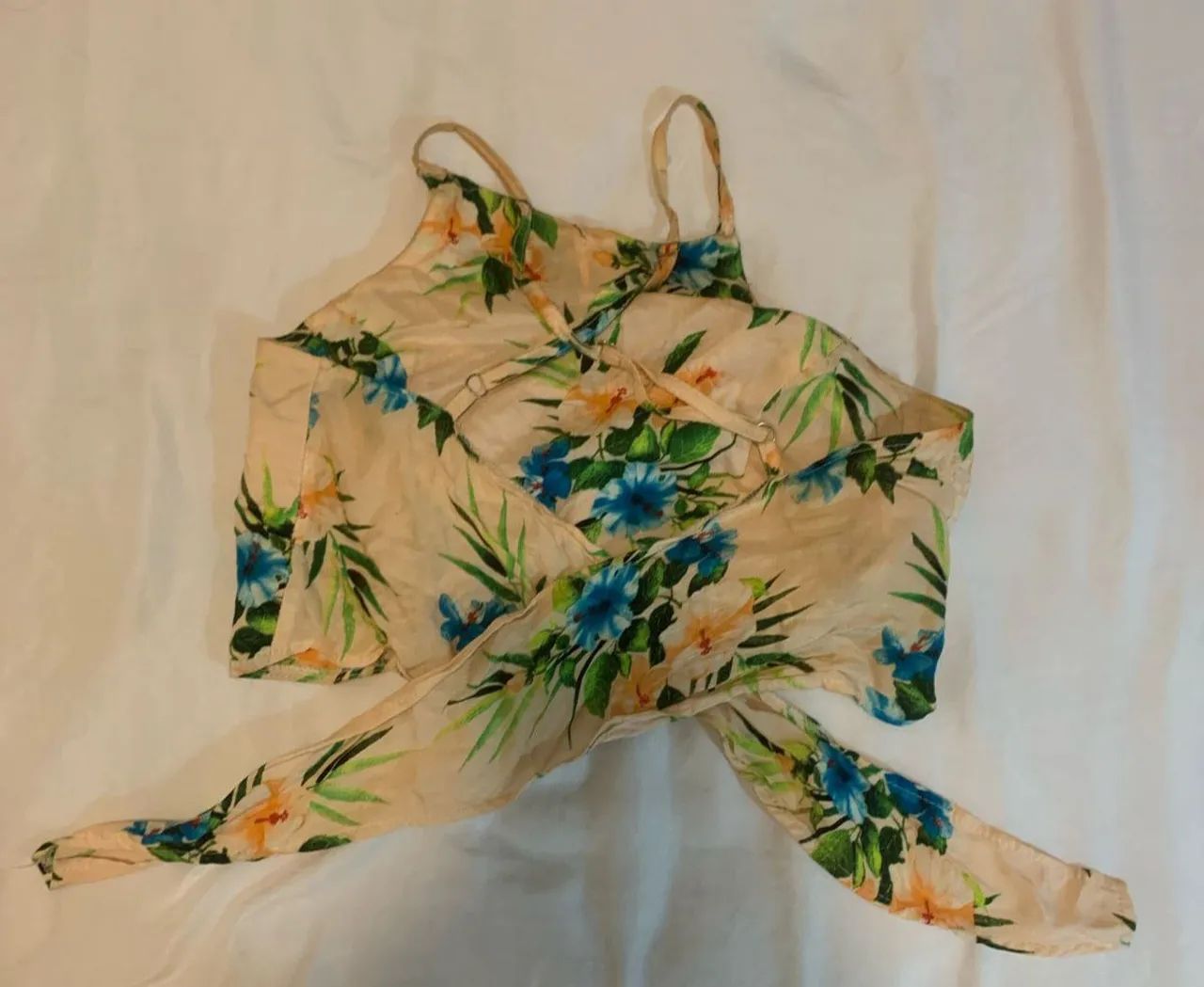 Conjunto top cropped floral + saia longa  - Foto 2