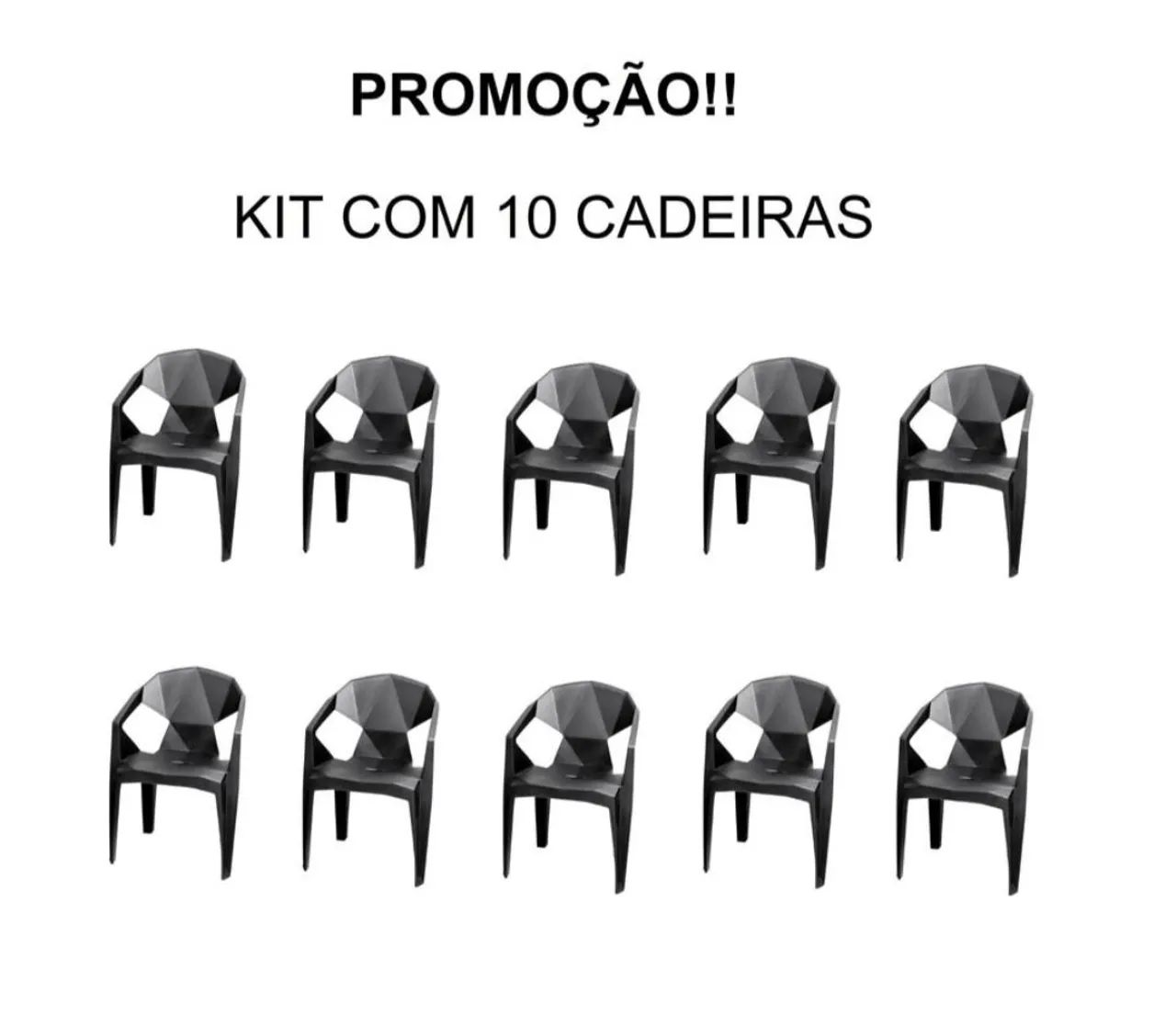 Kit com 10 Cadeiras Design Moderno - Promoção!