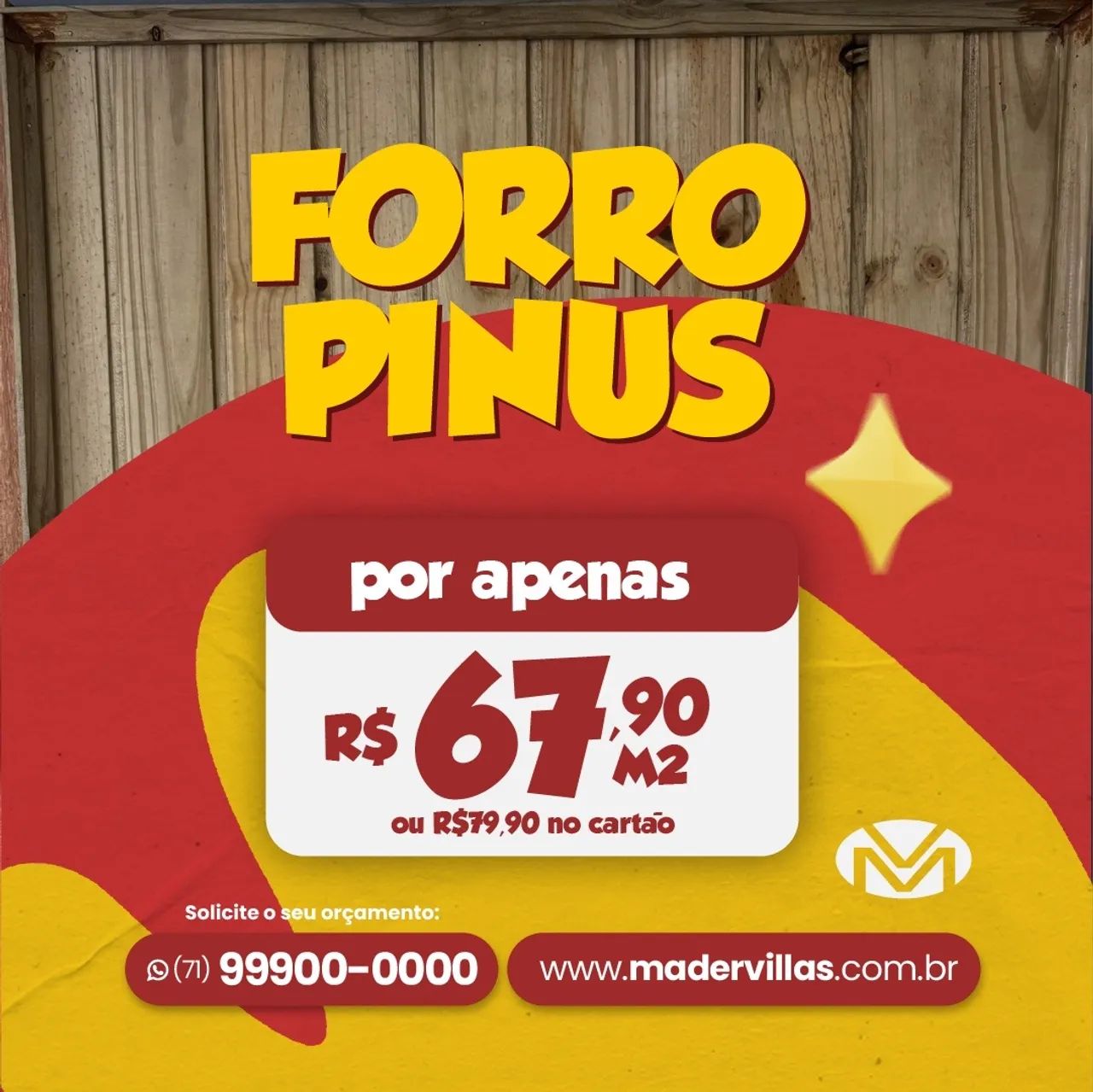 Ripado de madeira Pinus R$99,90 cada metro quadrado  - Foto 5