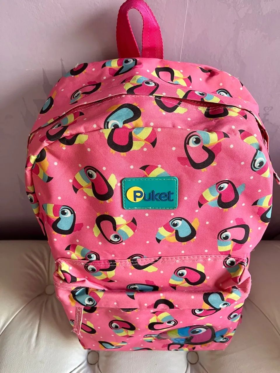 Mochila Puket Infantil Tucano Rosa - Foto 4
