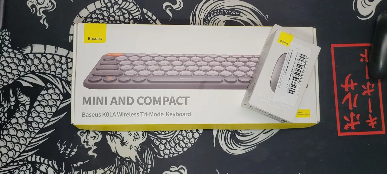 Kit Teclado e Mouse Baseus K01A Sem Fio - Mini e Compacto