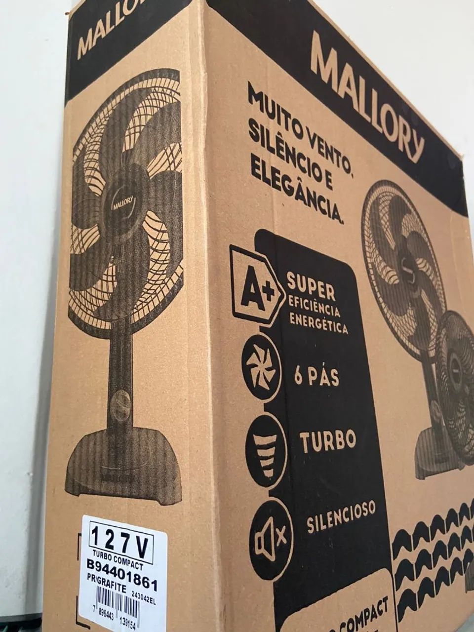 Ventilador de Mesa Mallory Turbo Compact 127V - B *