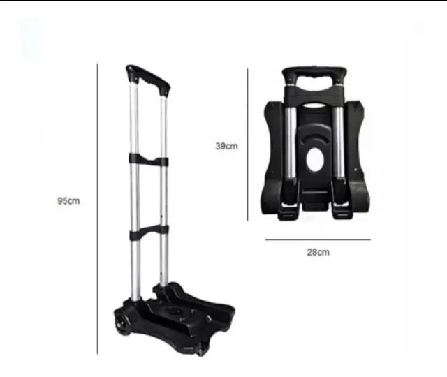 Carrinho de mão dobrável portátil para compras e transporte - Foto 2