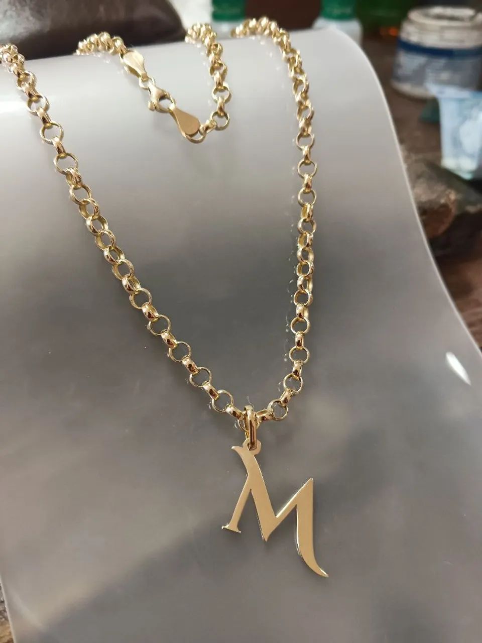 Colar de elo português em ouro 18k (750) - Foto 3