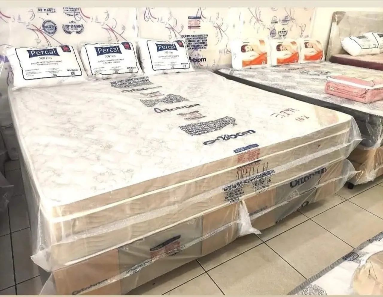 Cama super king Ortobom Completa com Colchão e Travesseiros