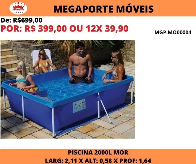 Piscina 2000L MOR 