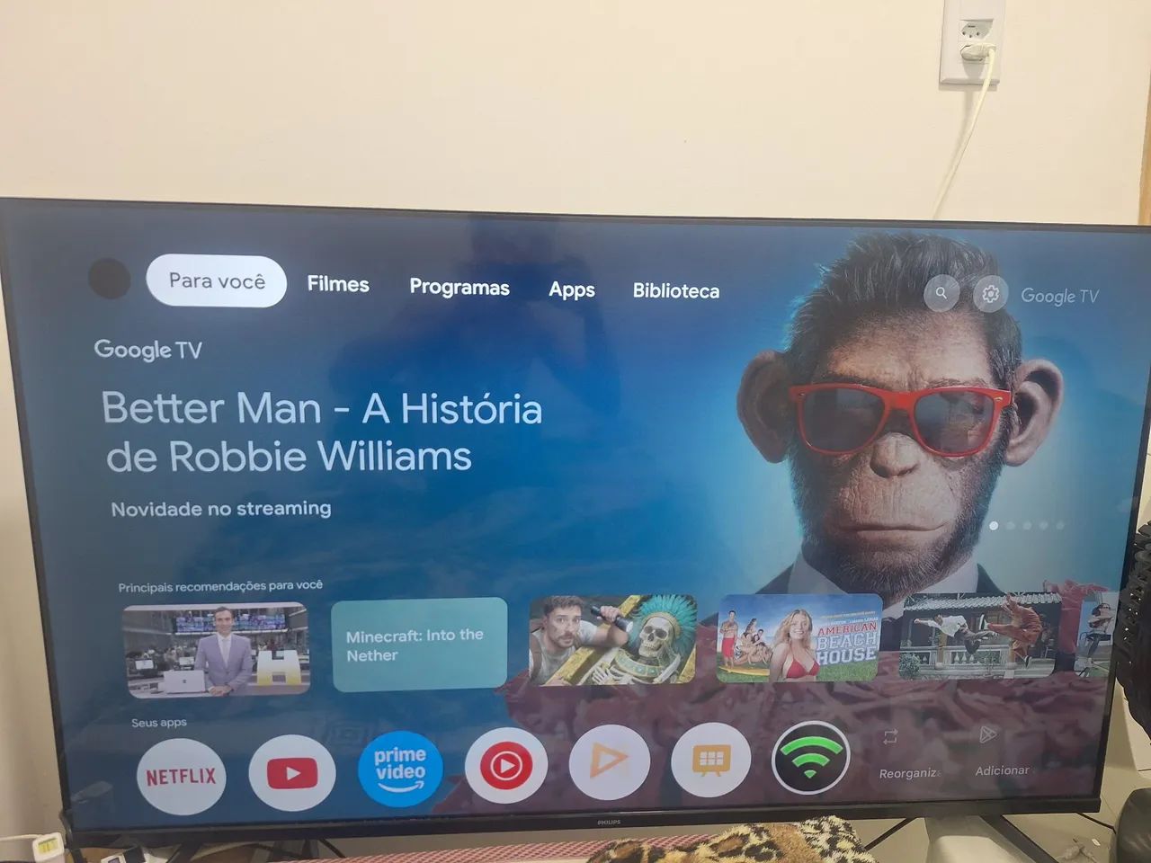 TV Philips 55polegadas Smart 4K com Assistente Virtual