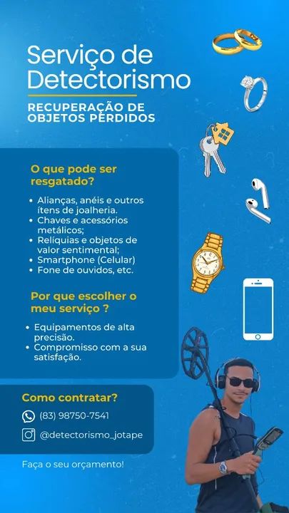 Detector de metais - RESGATE DE OBJETOS PERDIDOS - JOÃO PESSOA E REGIÃO - Foto 4