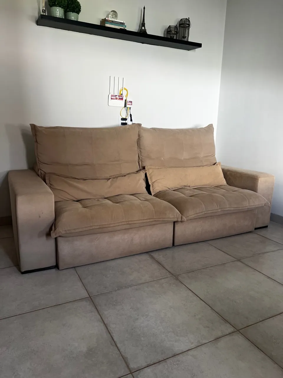 Sofá 2 lugares bege