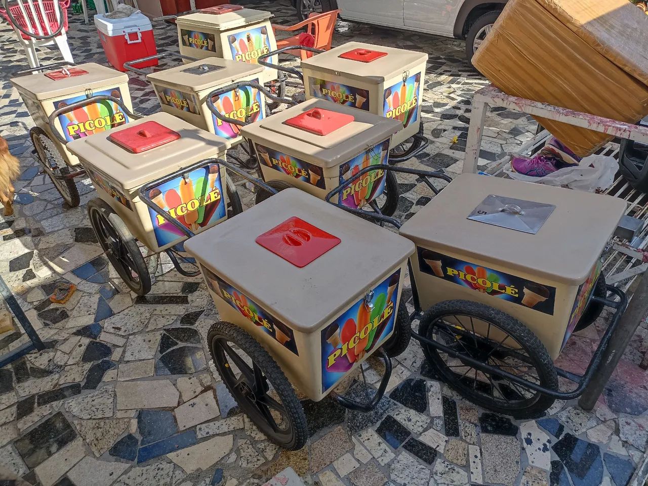 Conjunto de Carrinhos de Sorvete, Picolé  - Foto 2