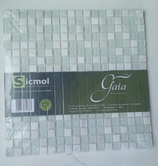20 Placas de Pastilhas de Vidro