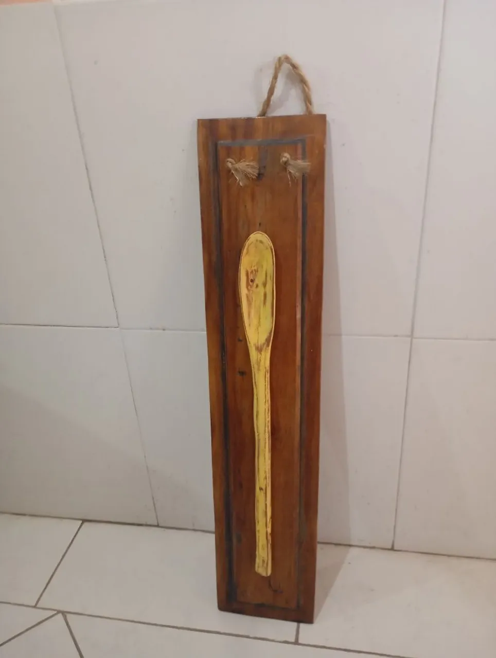 Quadro Decorativo de Madeira com Colher