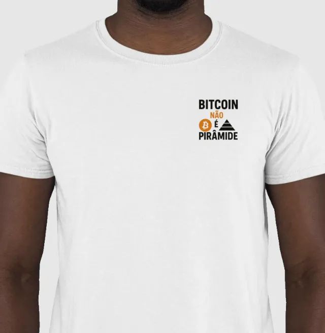 Camiseta estampada cripto Bitcoin Não é Pirâmide camisa estampa criptomoedas exclusiva