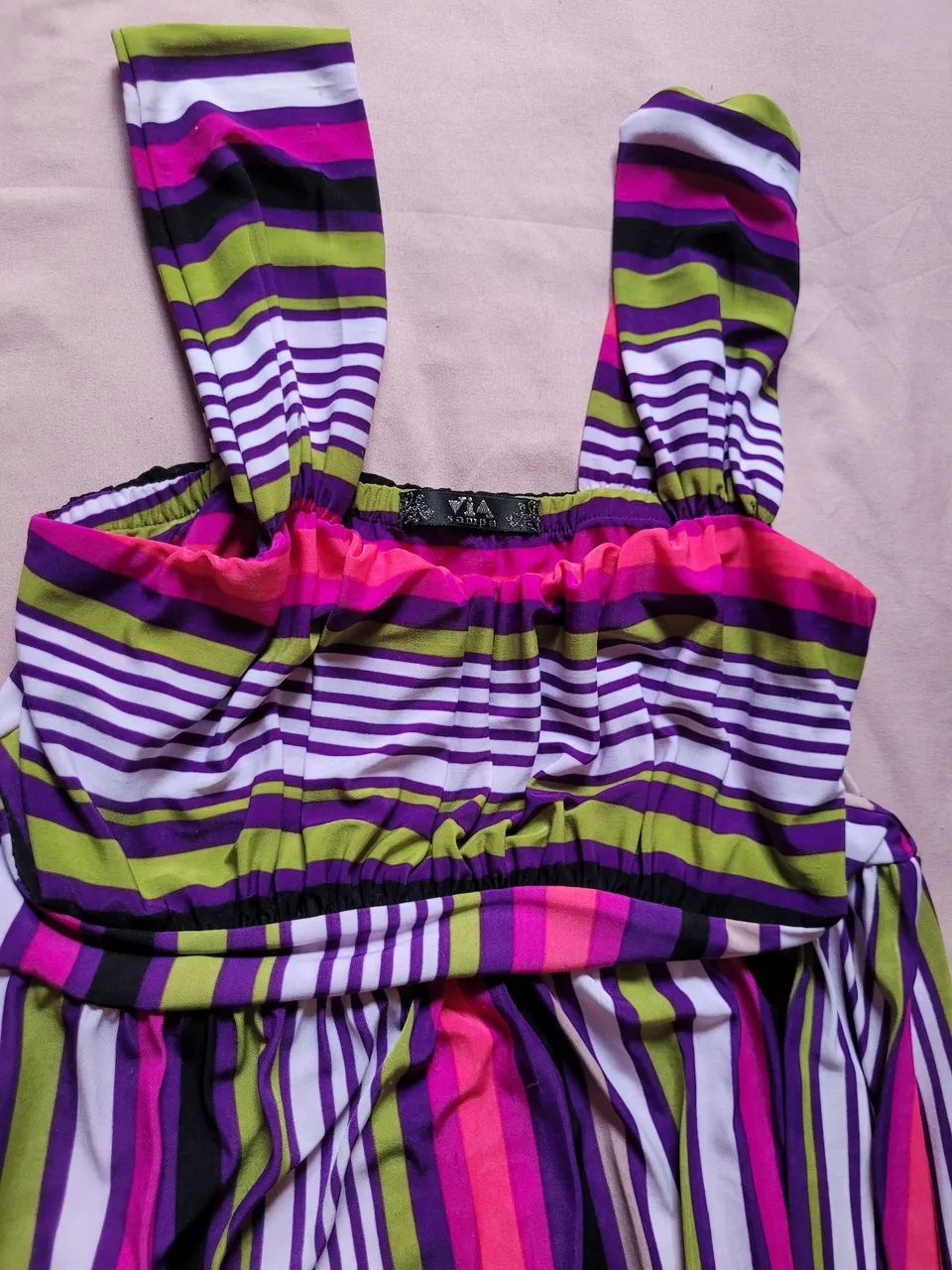 Vestido longo listrado - Foto 2