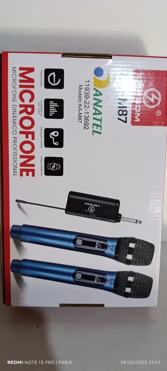 Microfone sem fio Karaokê KA-M87 - Foto 3