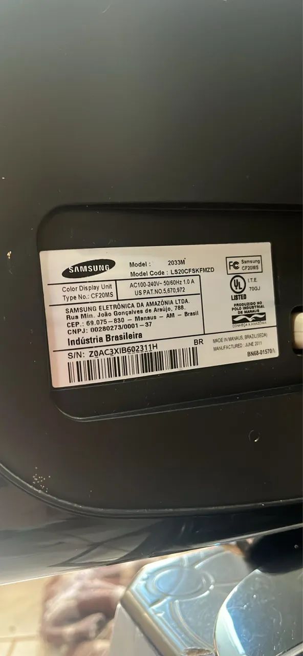Monitor TV LCD 20" Samsung Modelo: 2033M Usado - Foto 4
