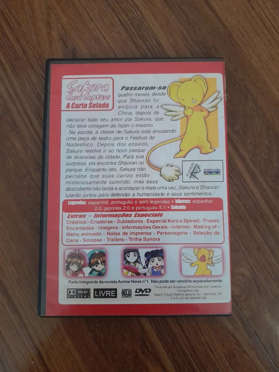 DVD Sakura Card Captors e a Carta Selada - 2000 - Foto 4