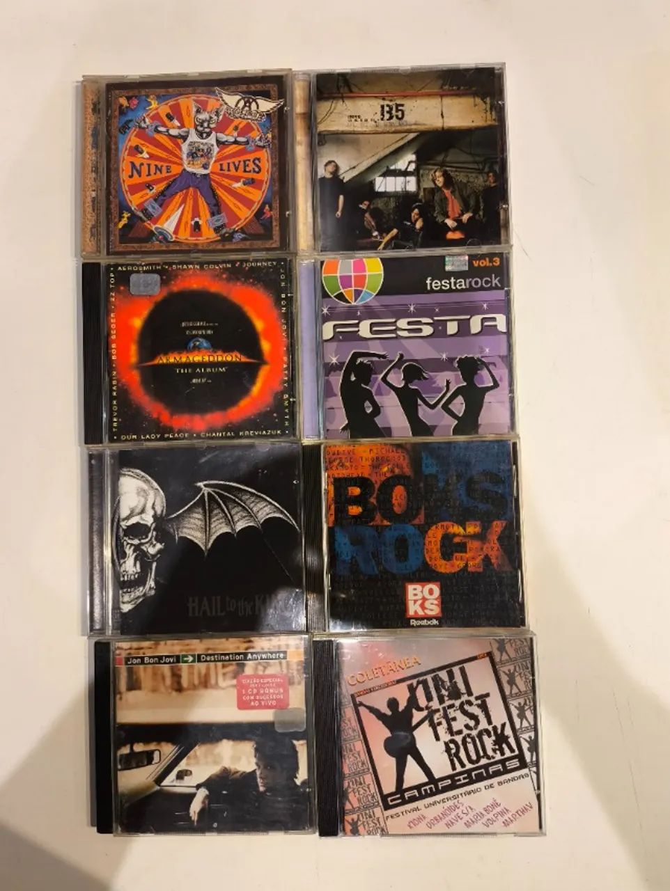 Lote Com 8 Cds Rock / Pop - Aerosmith, Bon Jovi, Avenged Sevenfold