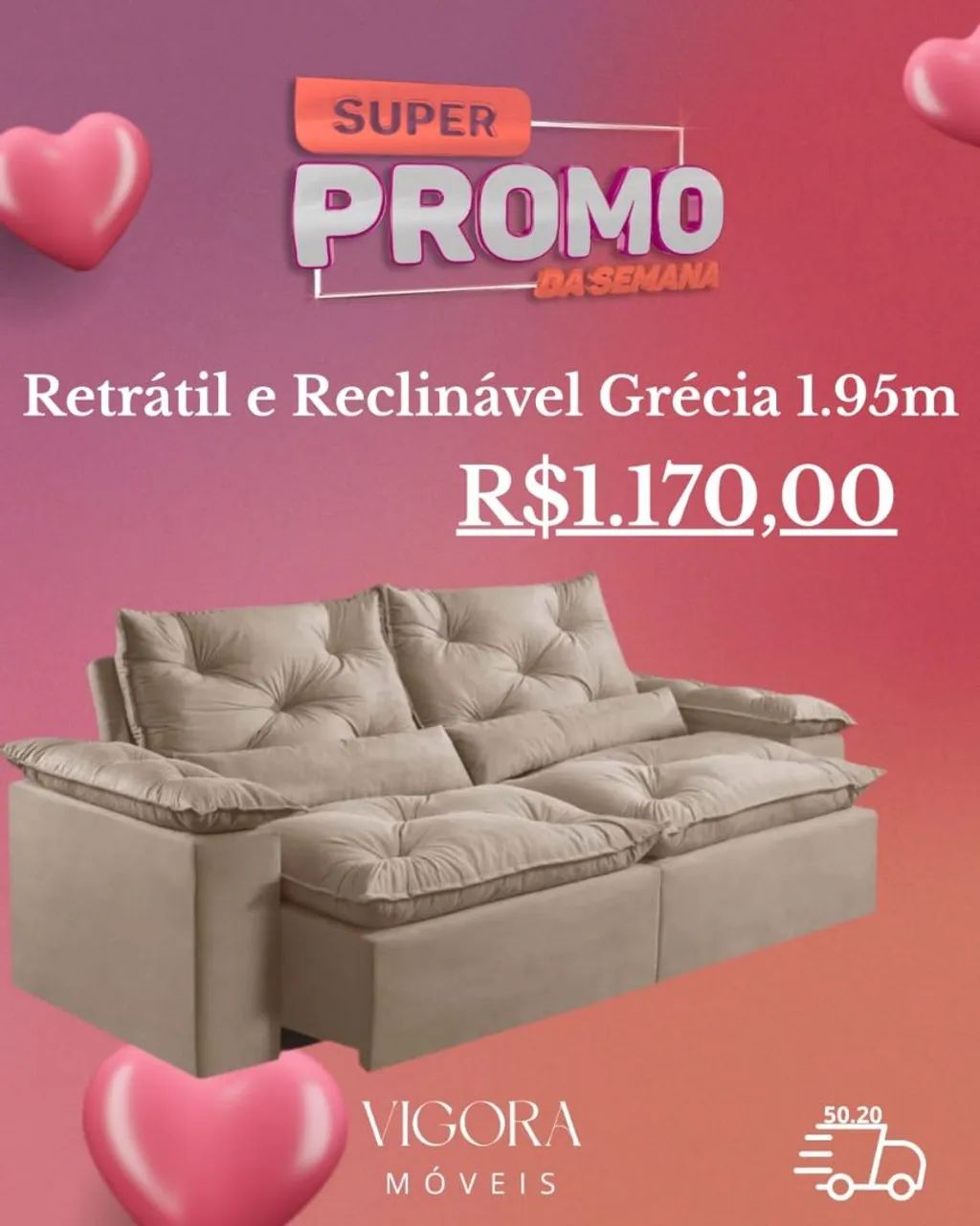 Retrátil Reclinavel Grecia1.95