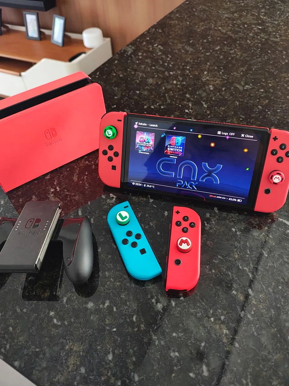 Switch OLED versão Mario *desb