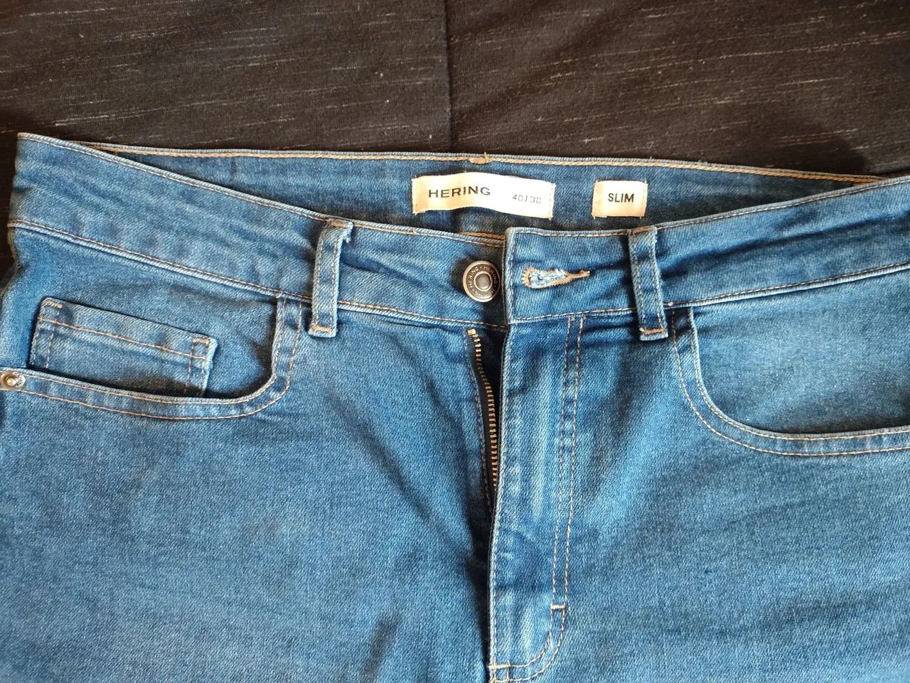Bermuda Jeans Masculina Hering Slim Tamanho 42 - Foto 2