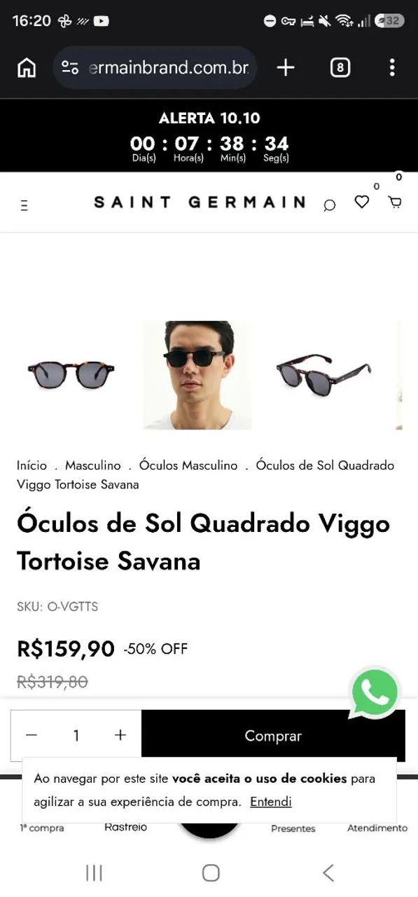 Oculos Saint Germain - Quadrado - Foto 3