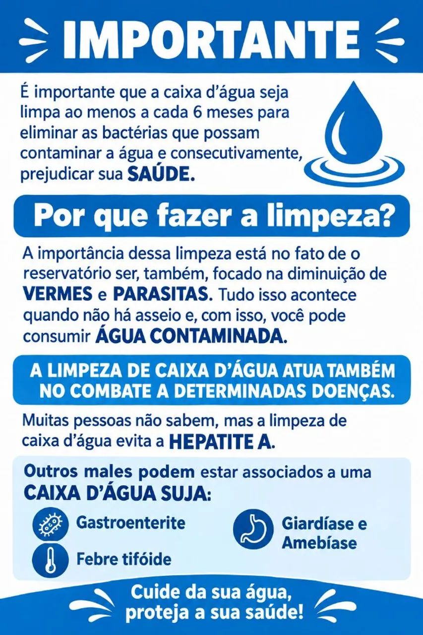 LIMPEZA CAIXA D'ÁGUA E RESERVATÓRIO! - Foto 2
