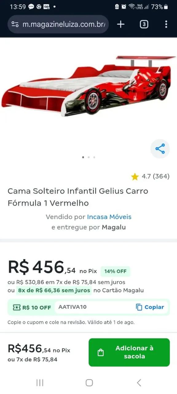Cama carrinho Infantil  - Foto 3