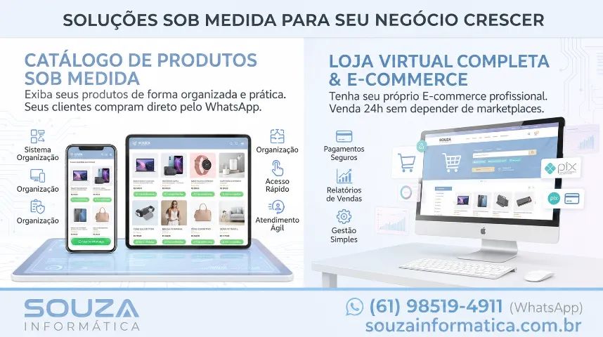 Loja Virtual | E-commerce ou Catálogo Digital Sob Medida p/ Sua Empresa