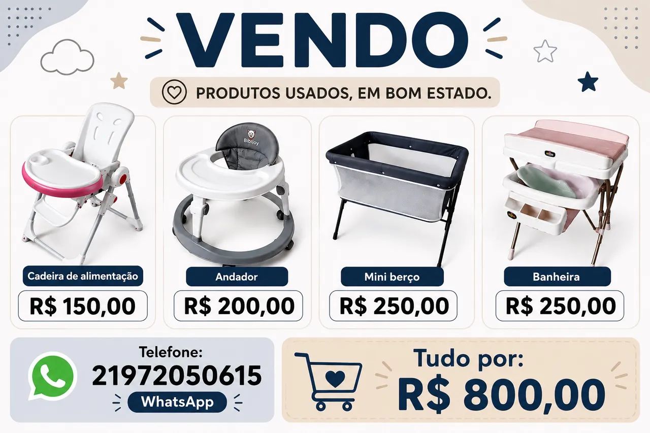 VENDO ITENS PARA BEBÊ 