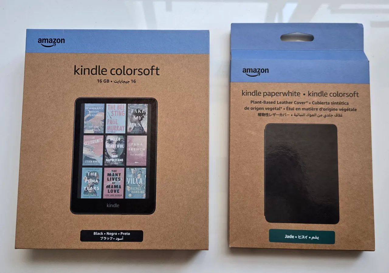 Kindle colorido colorsoft + capa original de couro (cor Jade/Verde