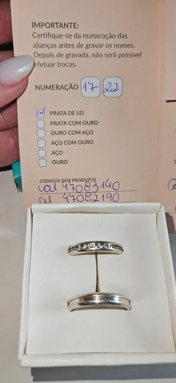 Par de aliança em prata 925 - Foto 3